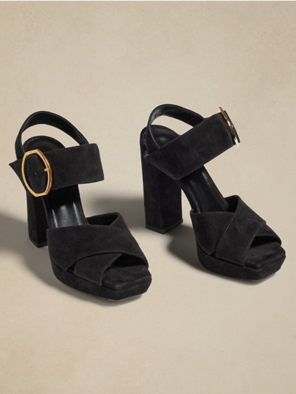 NWT Banana Republic Ravello Suede Platform Sandal size 9 - Picture 4 of 5